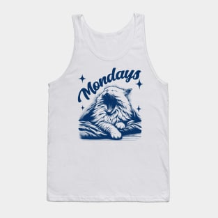 Monday vibes - funny cat Tank Top